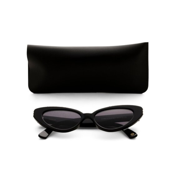 KIMEZE Black 56mm Cat Eye Sunglasses - Picture 1 of 2